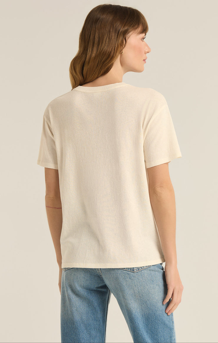 Tops Wine & Cheese Pacific Embroidered Tee Sea Salt