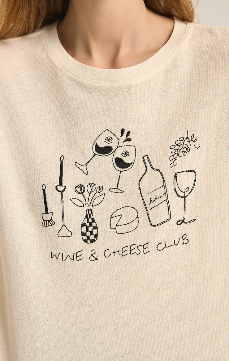 Tops Wine & Cheese Pacific Embroidered Tee Wine & Cheese Pacific Embroidered Tee