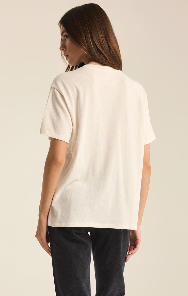 Tops Cocktails Pacific Embroidered Tee Sea Salt