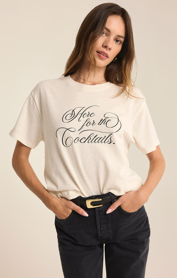 Tops Cocktails Pacific Embroidered Tee Cocktails Pacific Embroidered Tee