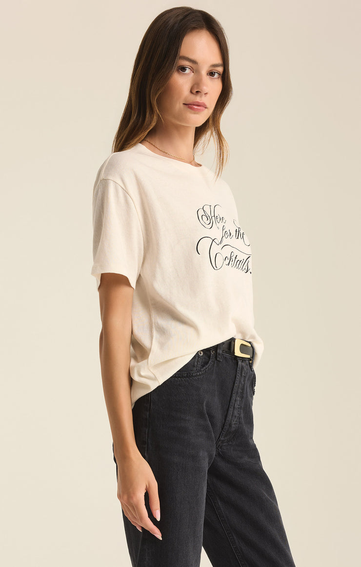 Tops Cocktails Pacific Embroidered Tee Cocktails Pacific Embroidered Tee