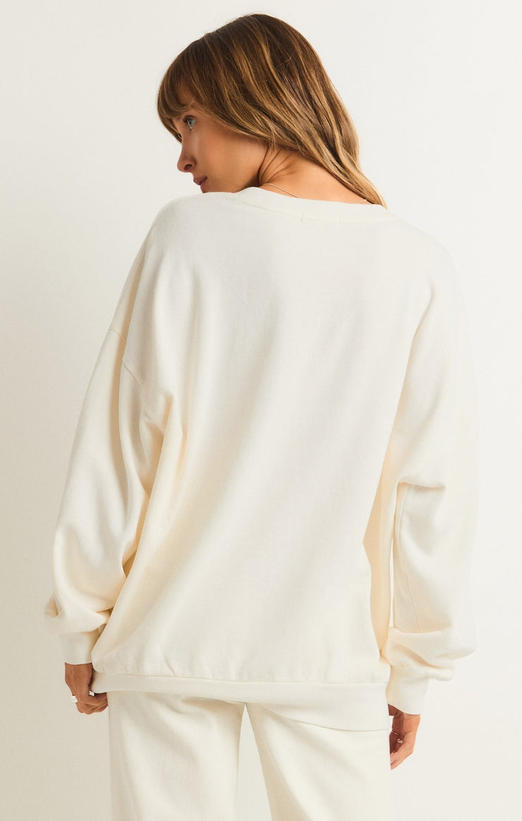 Tops Bon Voyage Sunday Sweatshirt Sea Salt