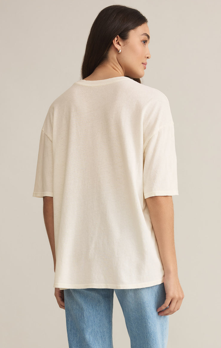 Tops Out West SoCal Oversized Tee Sea Salt