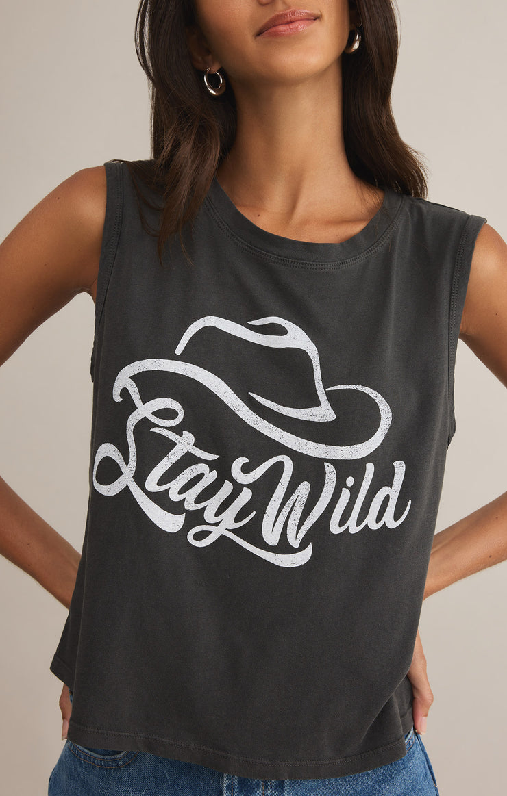 Tops Stay Wild La Mer Tank Black Sand