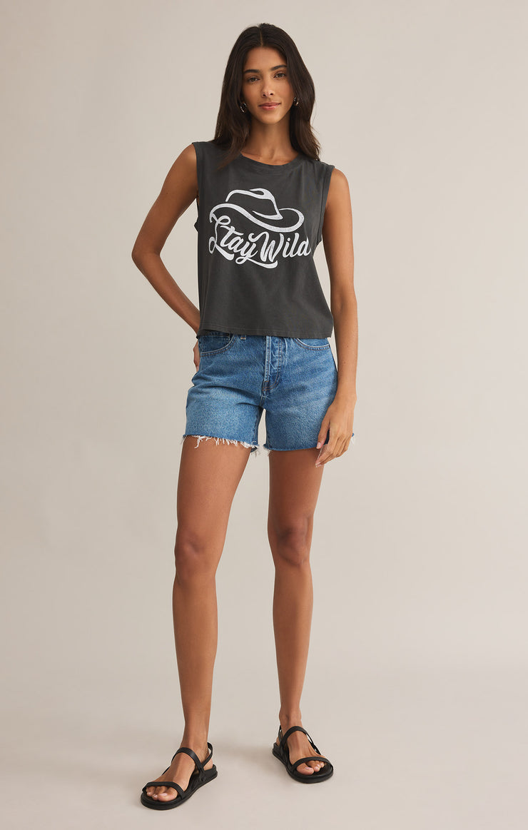 Tops Stay Wild La Mer Tank Black Sand