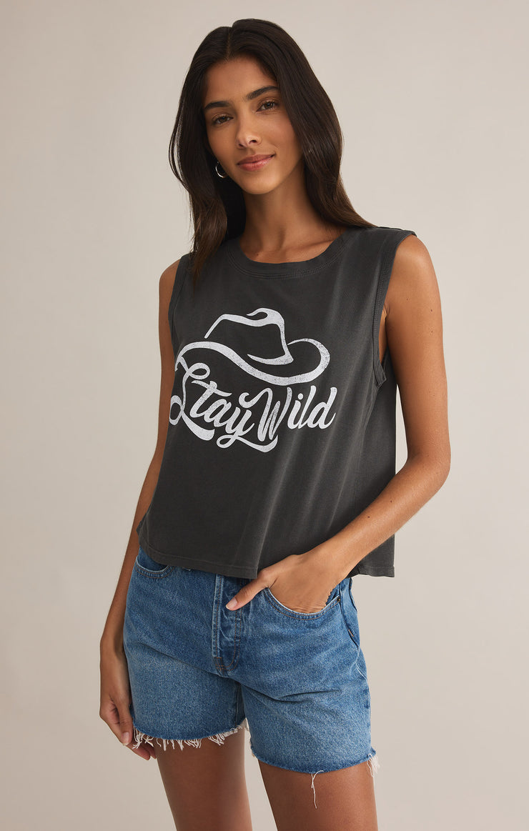 Tops Stay Wild La Mer Tank Black Sand