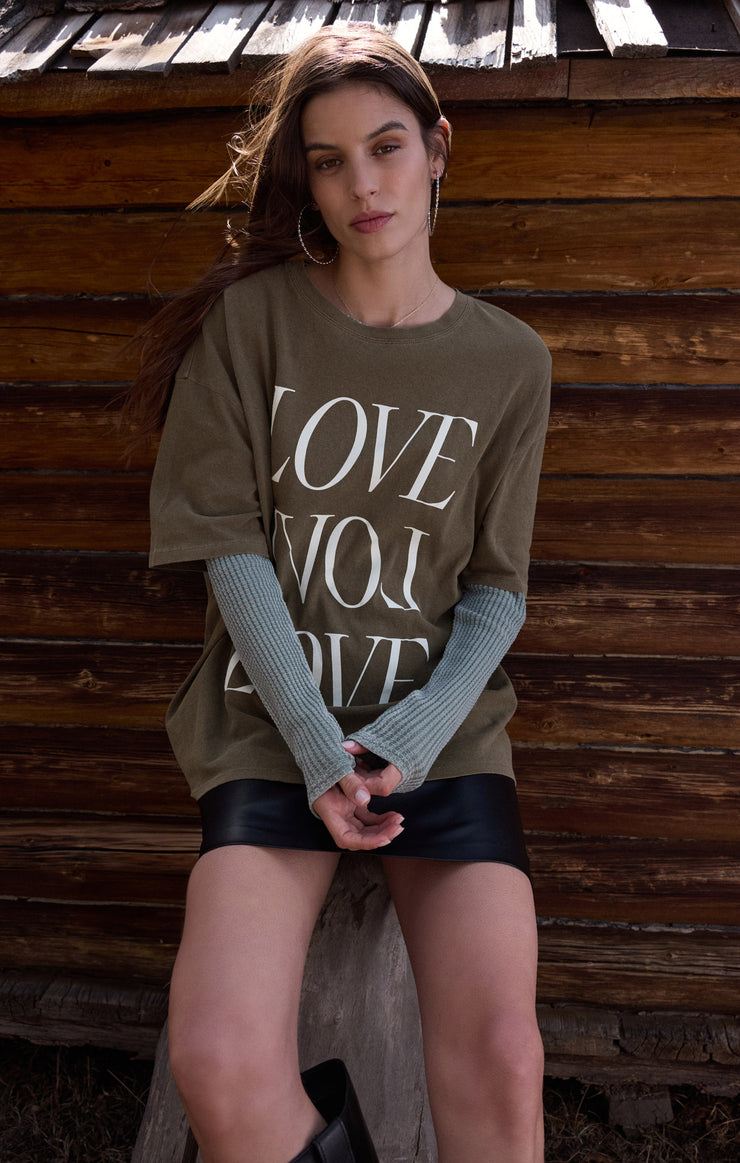 Tops Love SoCal Oversized Tee Martini