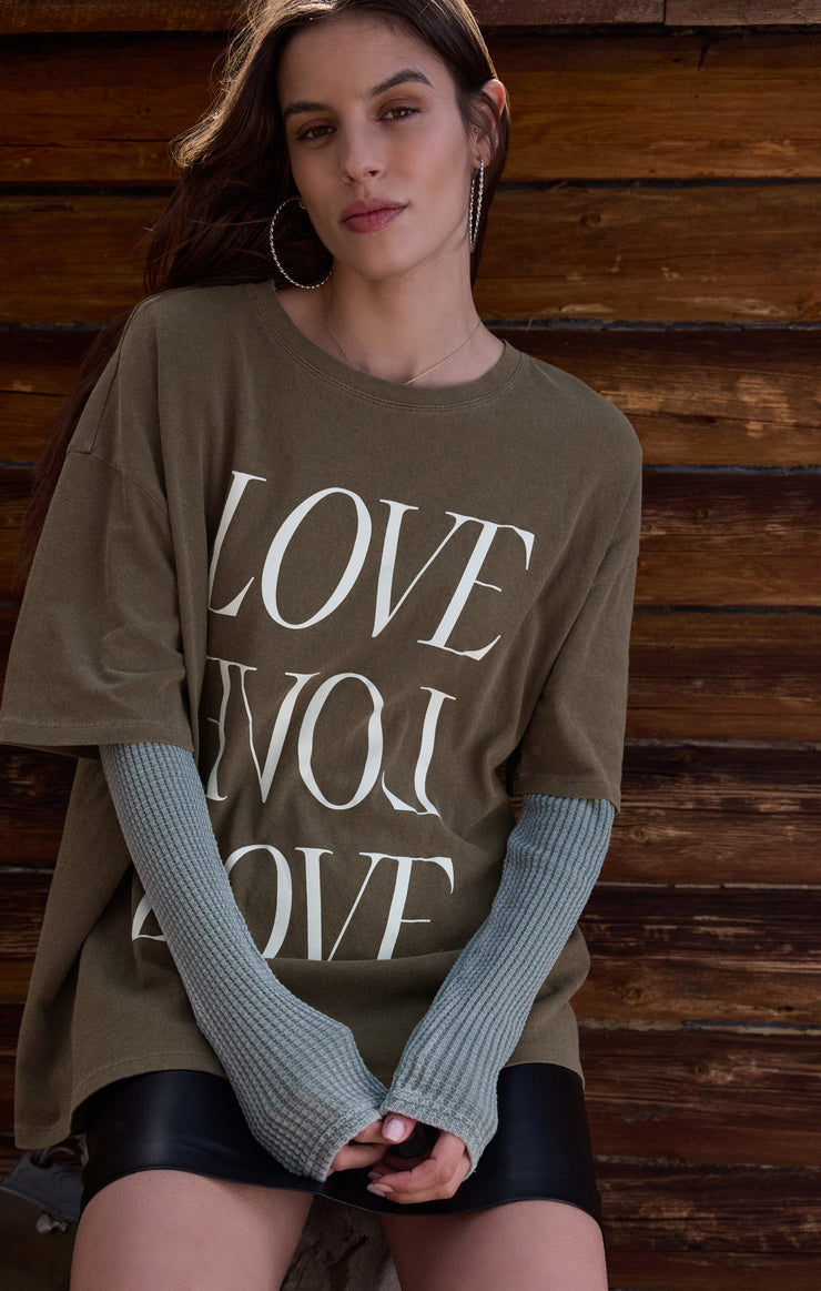 Tops Love SoCal Oversized Tee Martini