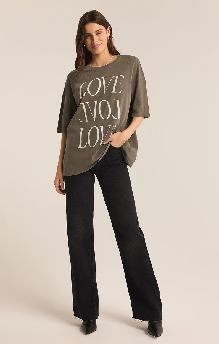 Tops Love SoCal Oversized Tee Martini