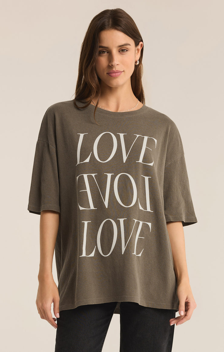 Tops Love SoCal Oversized Tee Martini