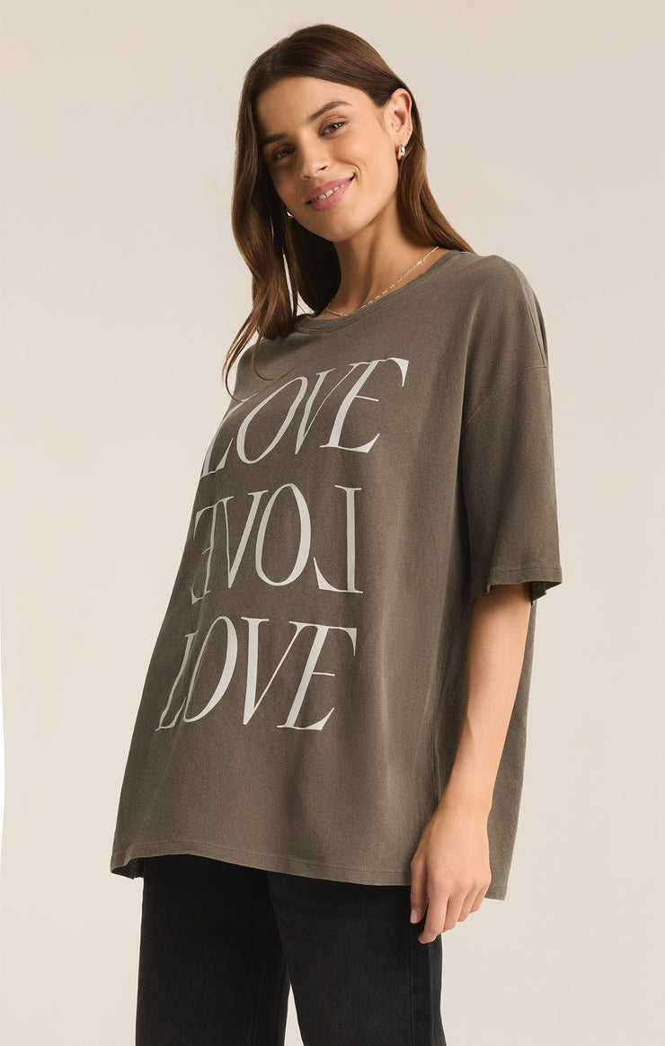 Tops Love SoCal Oversized Tee Martini