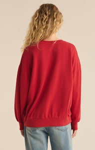 TopsBright Crewneck Sweatshirt Haute Red