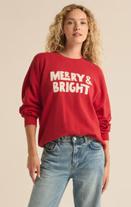 TopsBright Crewneck Sweatshirt Haute Red