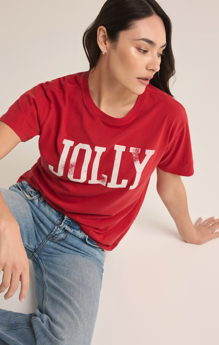 Tops Jolly Oversized Tee Haute Red