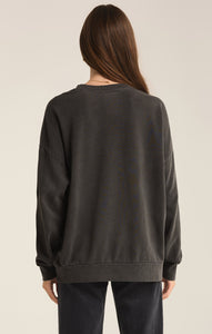 TopsJoy Crewneck Sweatshirt Black Sand