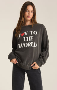 TopsJoy Crewneck Sweatshirt Black Sand