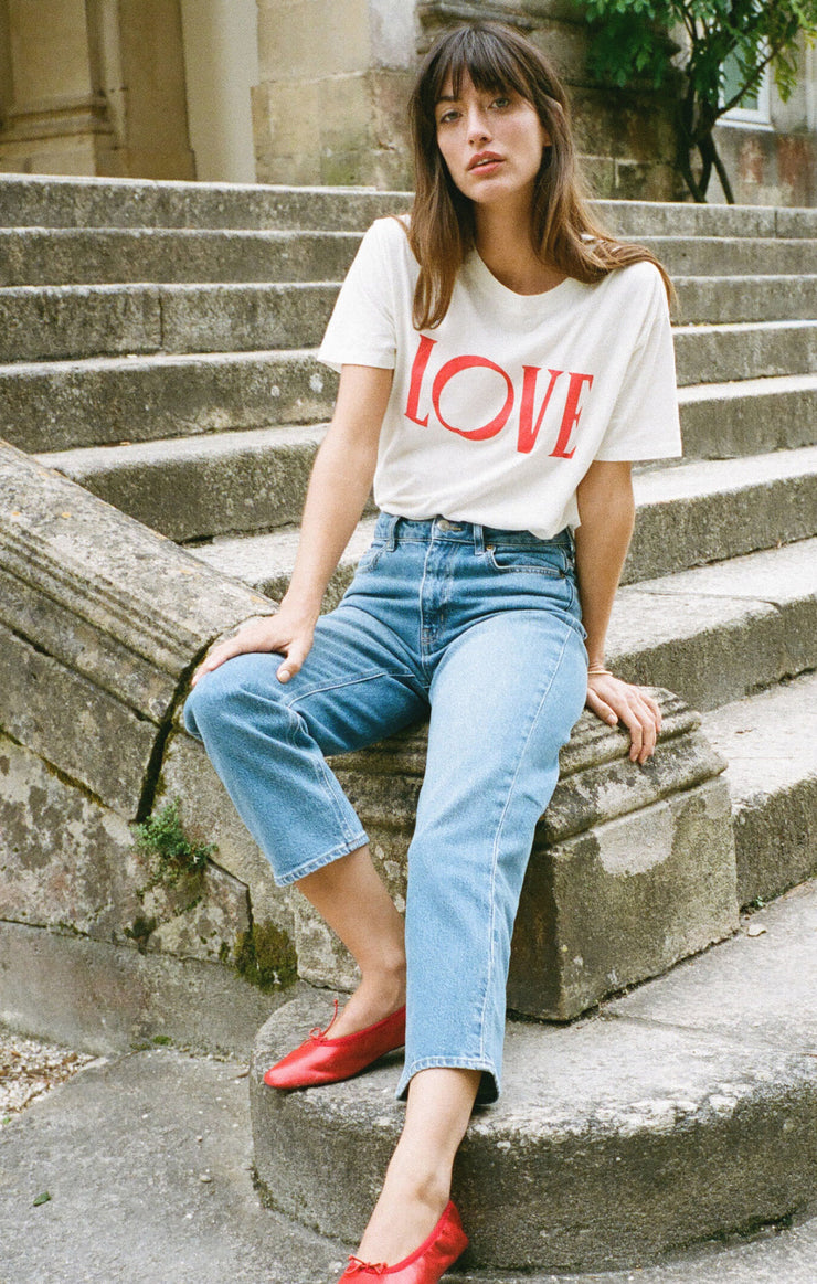 Tops Big Love Boyfriend Tee Sea Salt