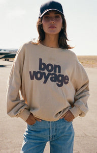 TopsBon Voyage Sunday Sweatshirt Parchment