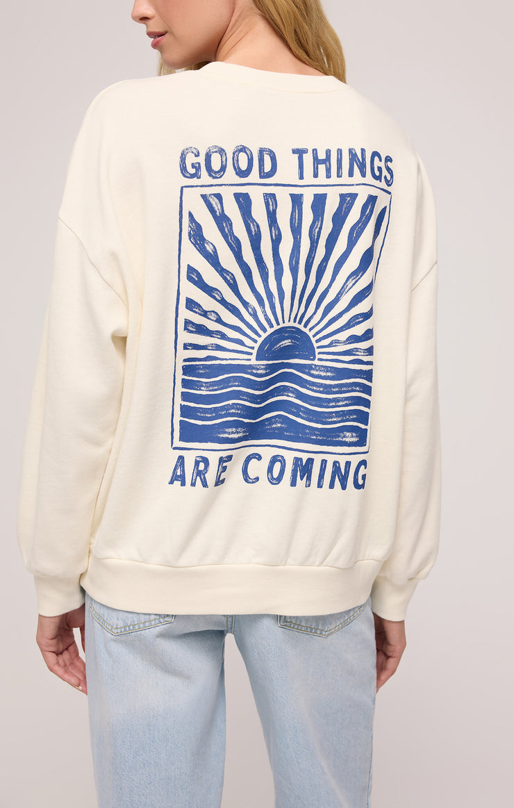 Tops Horizon Sunday Sweatshirt Sea Salt