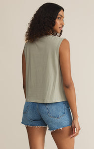 TopsManana La Mer Tank Sage Green