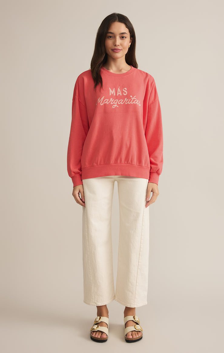 Tops Margs Sunday Sweatshirt Sunset Pink