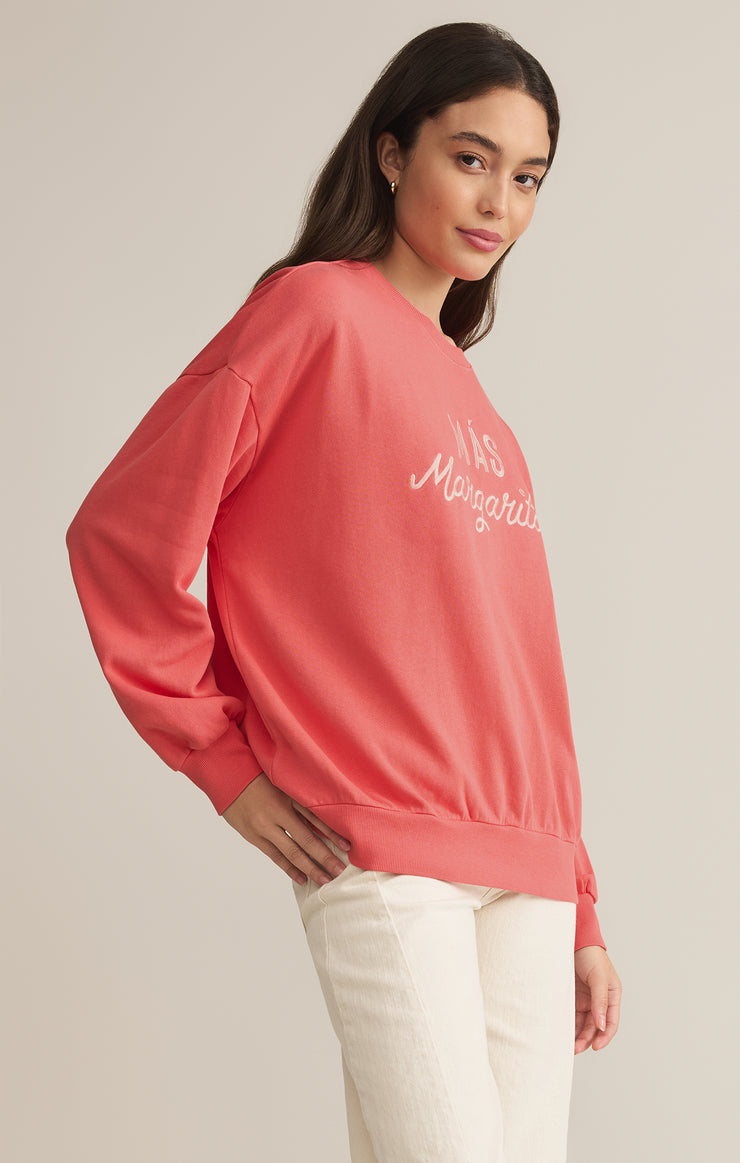 Tops Margs Sunday Sweatshirt Sunset Pink