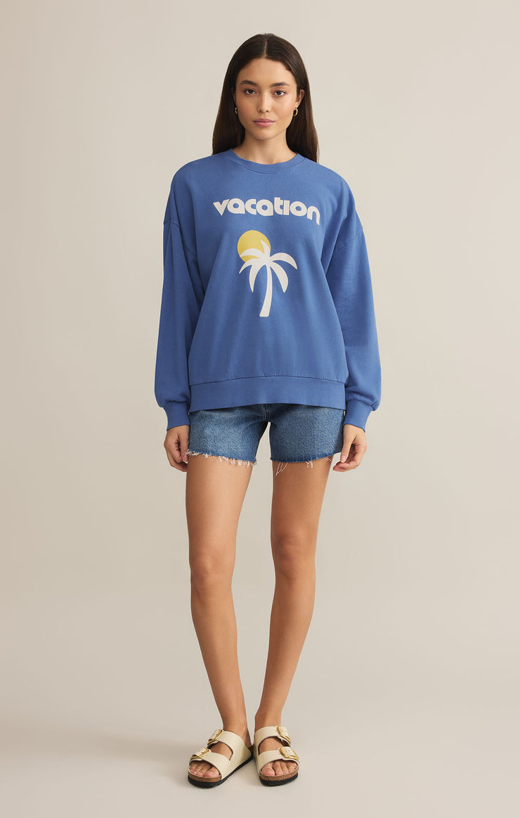 Tops Vacay Sunday Sweatshirt Riviera