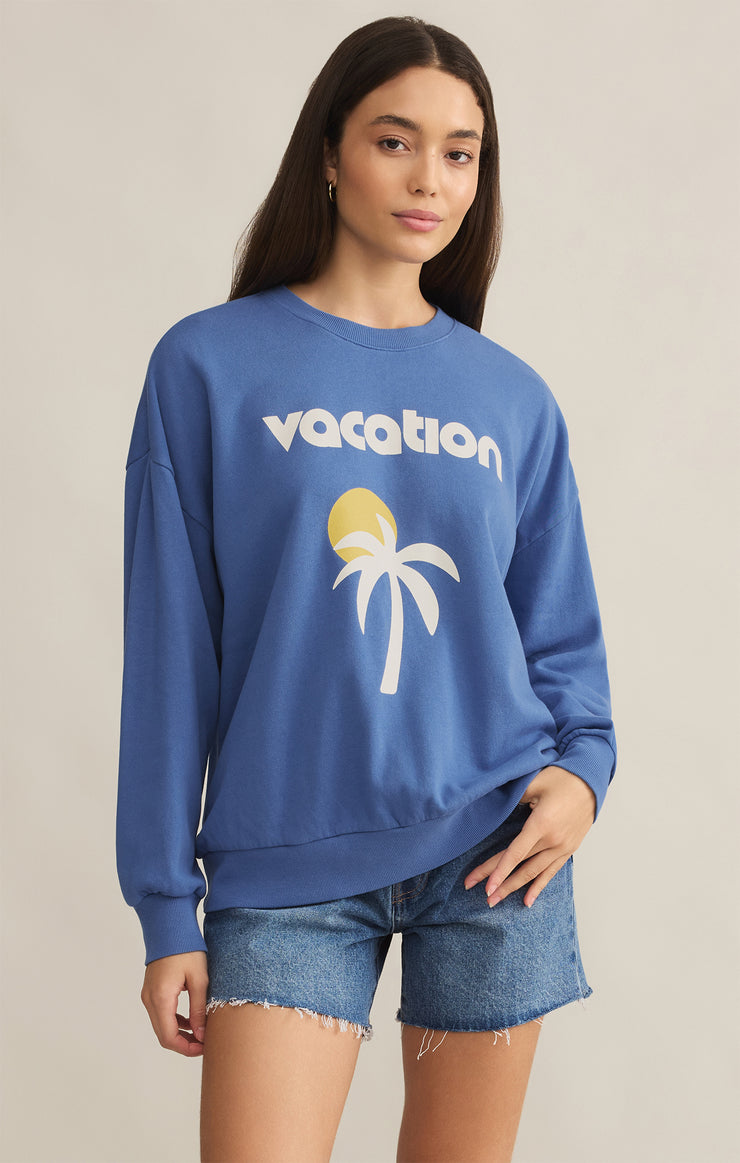 Tops Vacay Sunday Sweatshirt Riviera