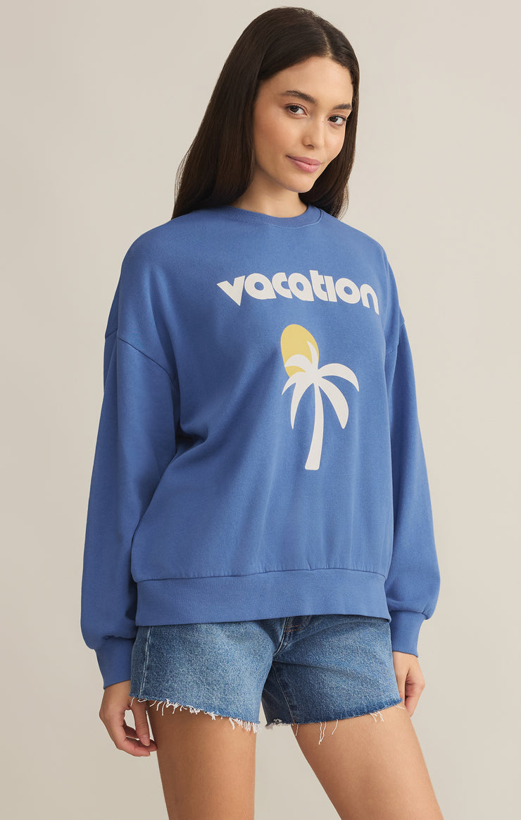 Tops Vacay Sunday Sweatshirt Riviera