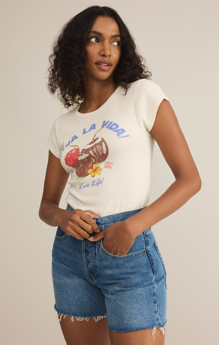 Tops Coco Frio Cheeky Tee Sea Salt