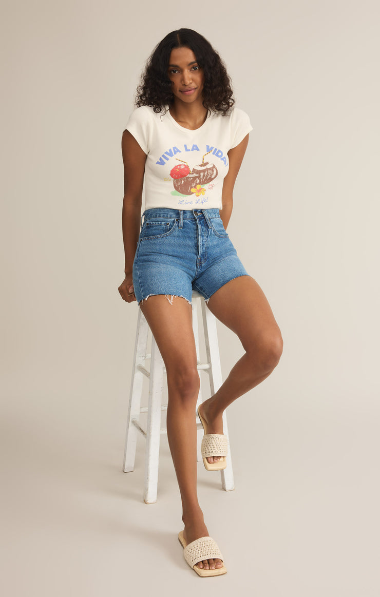 Tops Coco Frio Cheeky Tee Sea Salt