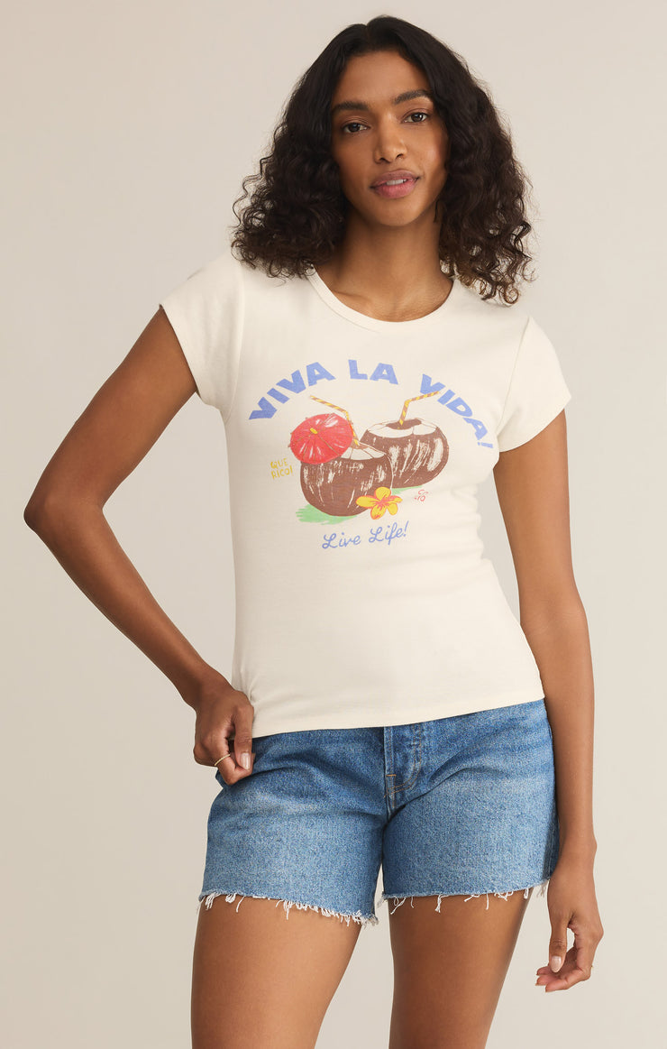 Tops Coco Frio Cheeky Tee Sea Salt