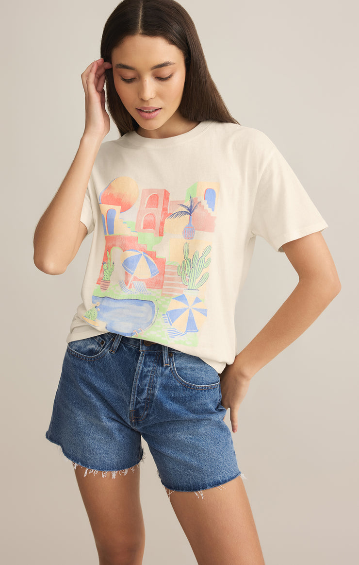 Tops Fun & Sun Boyfriend Tee Sea Salt