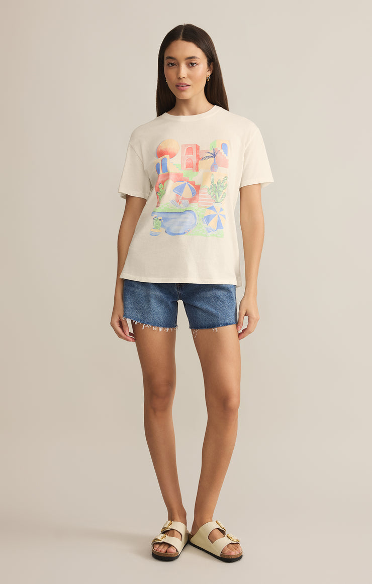 Tops Fun & Sun Boyfriend Tee Sea Salt