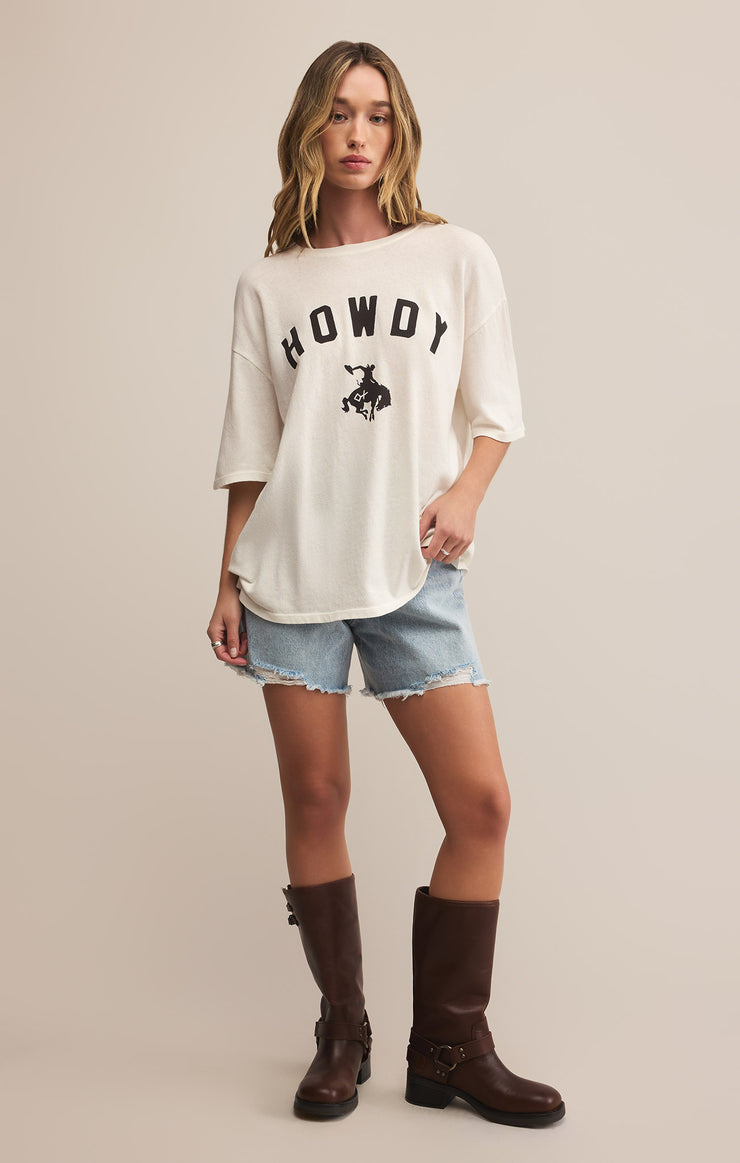 Tops Howdy So Cal Oversized Tee Sea Salt