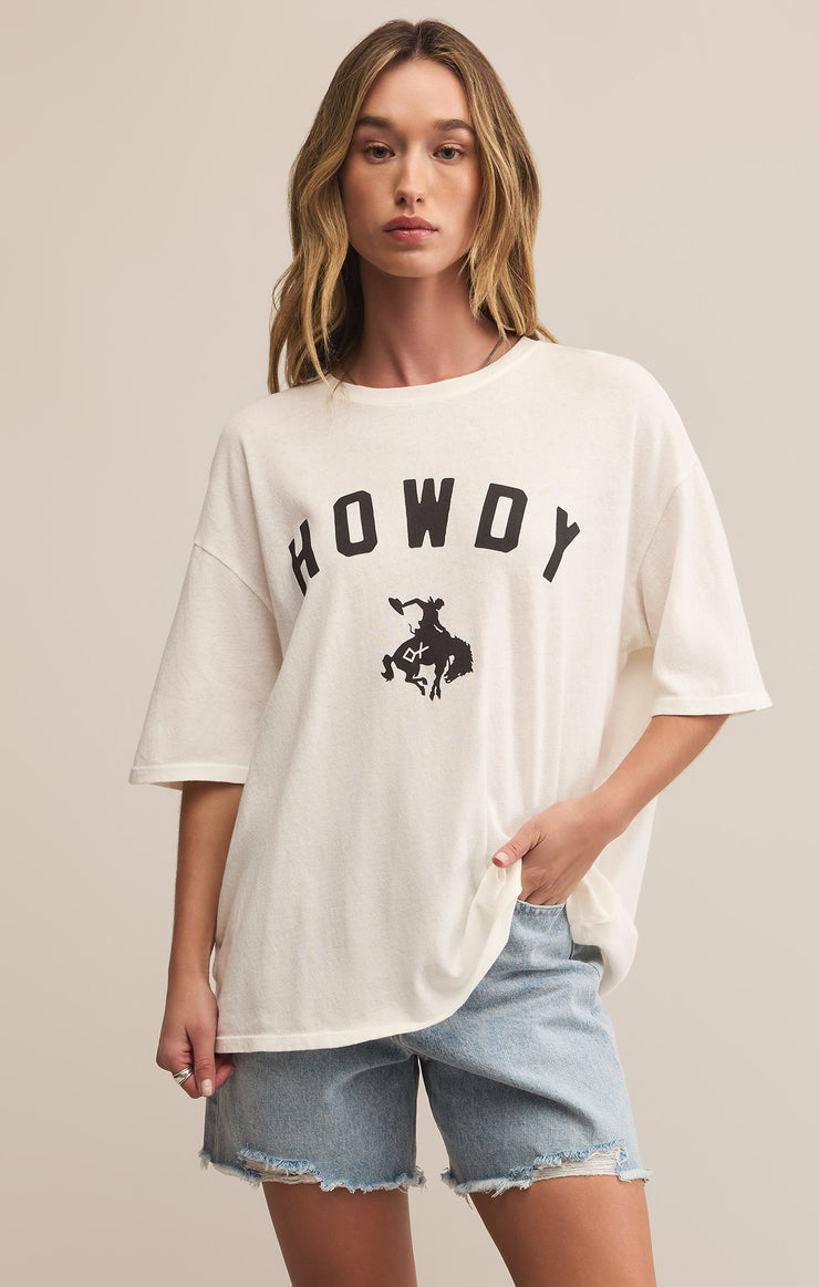 Tops Howdy So Cal Oversized Tee Sea Salt