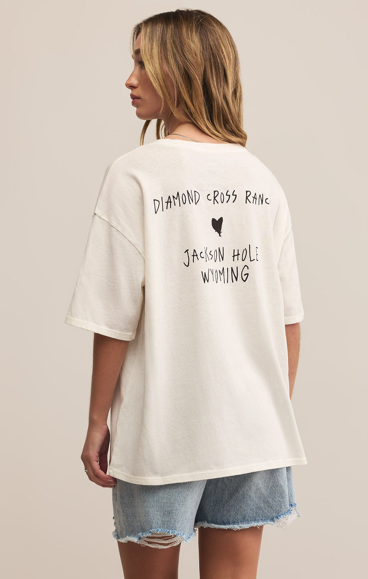 Tops Keep Ridin So Cal Oversized Tee Sea Salt