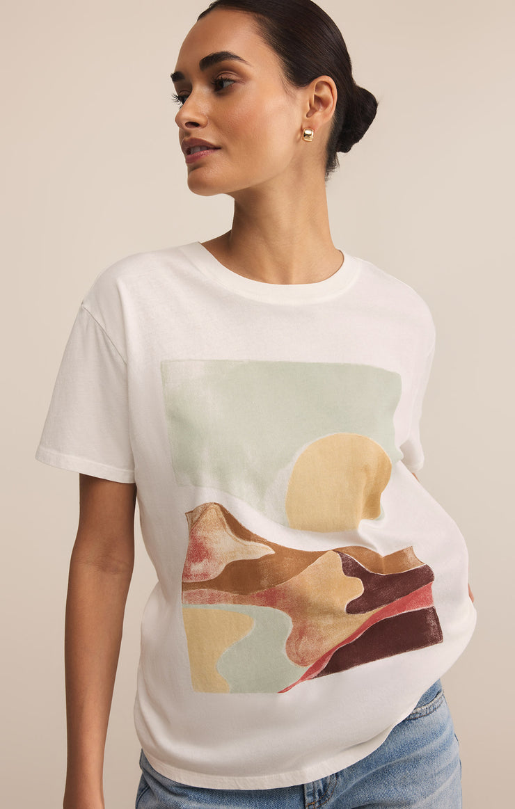 Tops Moments Boyfriend Tee Sea Salt
