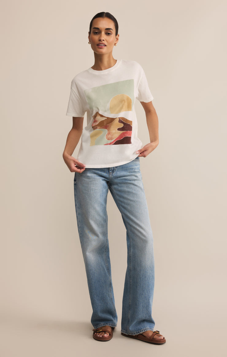 Tops Moments Boyfriend Tee Sea Salt