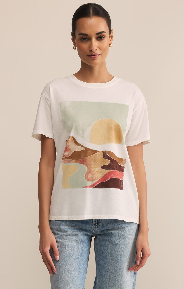 Tops Moments Boyfriend Tee Sea Salt