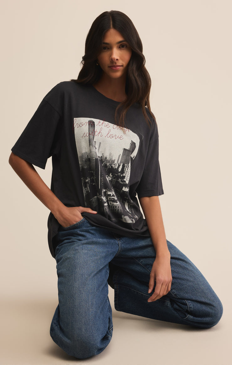 Tops Big Apple City Tee Black Sand