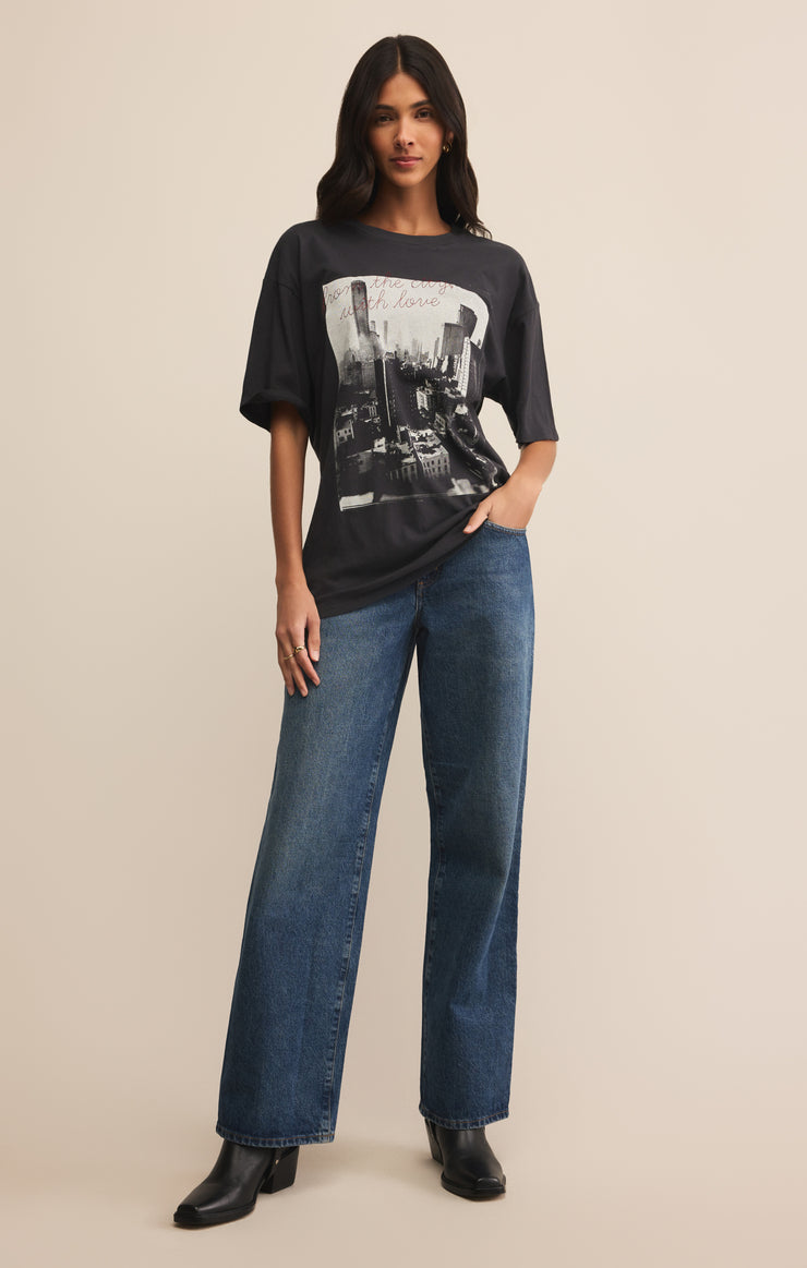 Tops Big Apple City Tee Black Sand