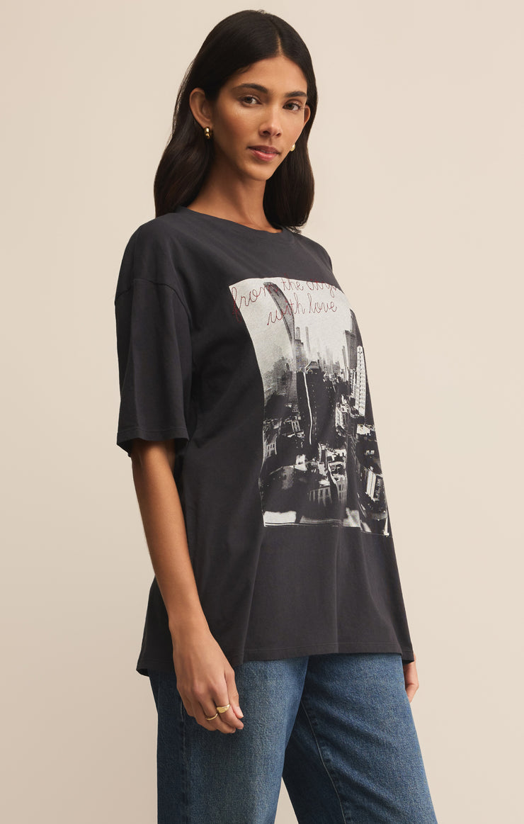Tops Big Apple City Tee Black Sand