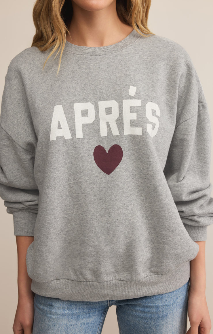 Tops Apres Sunday Sweatshirt Classic Heather Grey
