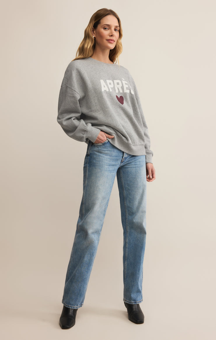 Tops Apres Sunday Sweatshirt Classic Heather Grey