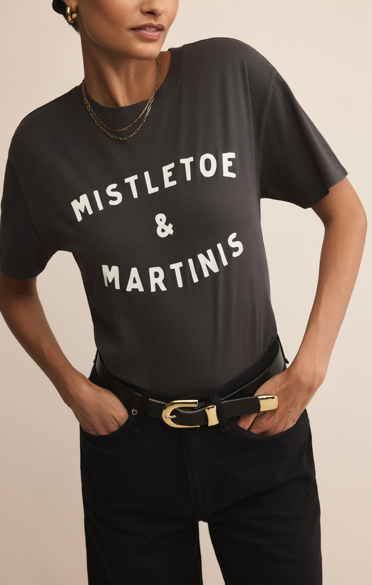 Tops Mistletoe Boyfriend Tee Black Sand