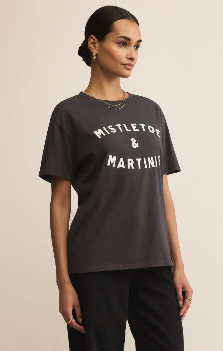 Tops Mistletoe Boyfriend Tee Black Sand