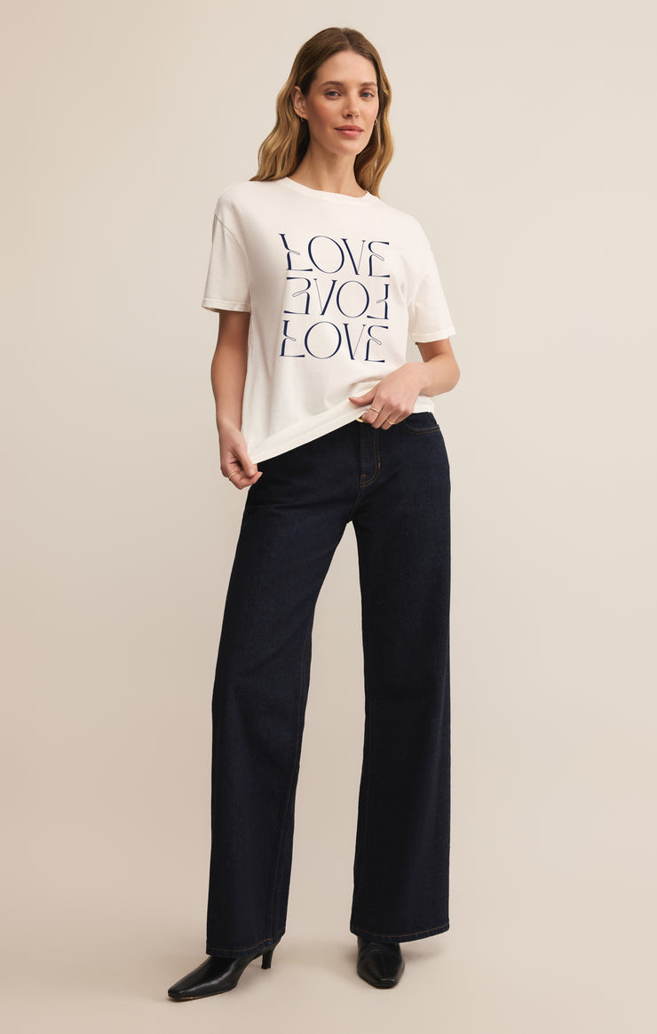 Tops Love Boyfriend Tee Sea Salt