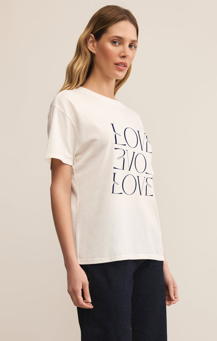 Tops Love Boyfriend Tee Sea Salt