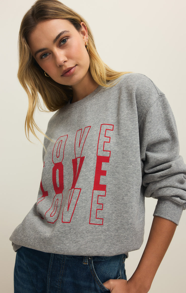 Tops Amor Boyfriend Sweatshirt Classic Heather Grey